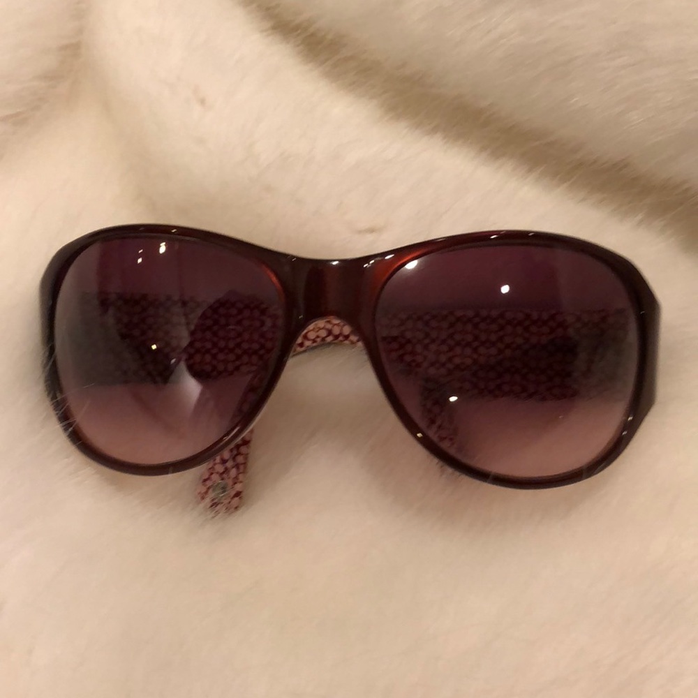 Authentic Coach Burgundy Colored Lens Sunglasses